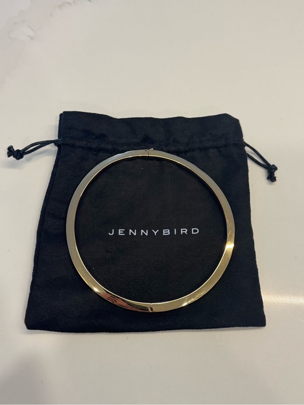 JENNY BIRD 14k Gold Collar Necklace Sculpted Design NWOT - Picture 7 of 11